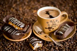 Coffee dessert ideas: Chocolate eclairs with coffee cream